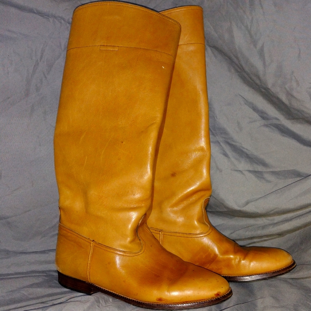 Beige Riding Boots knee high